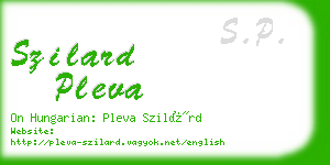 szilard pleva business card